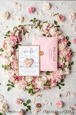 WEDDING INVITATIONS Elegant Invites Classic Cards Vintage Wooden Wedding Invitations, Elegant Birch Heart Wedding Cards, Bespoke Pink Wedding Invites, Handmade Wedding Stationery19
