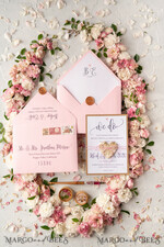 WEDDING INVITATIONS Elegant Invites Classic Cards Vintage Wooden Wedding Invitations, Elegant Birch Heart Wedding Cards, Bespoke Pink Wedding Invites, Handmade Wedding Stationery19