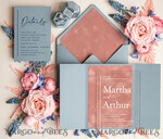 WEDDING INVITATIONS Elegant Invites Classic Cards Velvet Blush Pink Modern Wedding invitations Acrylic, dusty blue pink wedding invitations, Acrylic wedding invitations, Luxury Blush Pink Velvet Wedding Invites6