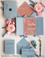 WEDDING INVITATIONS Elegant Invites Classic Cards Velvet Blush Pink Modern Wedding invitations Acrylic, dusty blue pink wedding invitations, Acrylic wedding invitations, Luxury Blush Pink Velvet Wedding Invites6