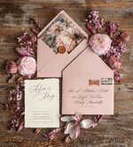 HOCHZEITS EINLADUNGEN Elegante Einladungen Klassische Karten Maßgeschneiderte pinke Hochzeitseinladungen, elegante Fine-Art-Hochzeitseinladungen, Vintage-Blush-Pink-Einladungsset, minimalistische Hochzeitsstationery.8