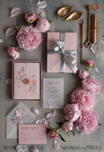 WEDDING INVITATIONS Elegant Invites Classic Cards Luxury Acrylic Plexi Wedding Invitations, Romantic Blush Pink Wedding Invites, Elegant Floral Wedding Cards, Bespoke Spring Wedding Invitation Suite7