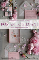 WEDDING INVITATIONS Elegant Invites Classic Cards Luxury Acrylic Plexi Wedding Invitations, Romantic Blush Pink Wedding Invites, Elegant Floral Wedding Cards, Bespoke Spring Wedding Invitation Suite7