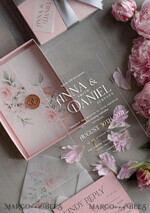 WEDDING INVITATIONS Elegant Invites Classic Cards Luxury Acrylic Plexi Wedding Invitations, Romantic Blush Pink Wedding Invites, Elegant Floral Wedding Cards, Bespoke Spring Wedding Invitation Suite7