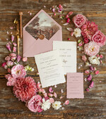 WEDDING INVITATIONS Elegant Invites Classic Cards Elegant Blush Pink Wedding Invitation set, Fine Art Wedding Stationery Vintage Landscape, Minimalistic wedding invites, bespoke stationary17