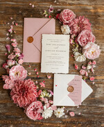 WEDDING INVITATIONS Elegant Invites Classic Cards Elegant Blush Pink Wedding Invitation set, Fine Art Wedding Stationery Vintage Landscape, Minimalistic wedding invites, bespoke stationary17