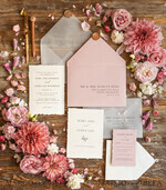 WEDDING INVITATIONS Elegant Invites Classic Cards Elegant Blush Pink Wedding Invitation set, Fine Art Wedding Stationery Vintage Landscape, Minimalistic wedding invites, bespoke stationary17