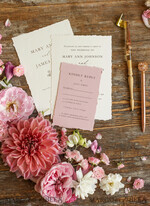 WEDDING INVITATIONS Elegant Invites Classic Cards Elegant Blush Pink Wedding Invitation set, Fine Art Wedding Stationery Vintage Landscape, Minimalistic wedding invites, bespoke stationary17