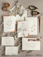 WEDDING INVITATIONS Elegant Invites Classic Cards Stunning wedding invitations, Luxury Gold wedding invitation Set, Elegant Wedding Invitation Suite, Luxury wedding Card, Golden deckled edge paper wedding Invitess9
