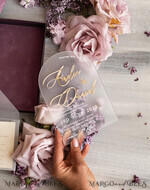 HOCHZEITS EINLADUNGEN Elegante Einladungen Klassische Karten Luxus Mauve Samt Box Hochzeitseinladungen, elegante Acryl Hochzeitseinladungen mit goldener Schleife, glamouröse goldene Hochzeitskarten, handgemachte Hochzeitsstationery.13