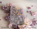 HOCHZEITS EINLADUNGEN Elegante Einladungen Klassische Karten Luxus Mauve Samt Box Hochzeitseinladungen, elegante Acryl Hochzeitseinladungen mit goldener Schleife, glamouröse goldene Hochzeitskarten, handgemachte Hochzeitsstationery.13