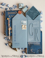 WEDDING INVITATIONS Elegant Invites Classic Cards Acrylic satin wedding invitations, Light blue Wedding invitations online, Luxory Wedding Invitation Suite8
