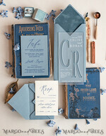 WEDDING INVITATIONS Elegant Invites Classic Cards Acrylic satin wedding invitations, Light blue Wedding invitations online, Luxory Wedding Invitation Suite8