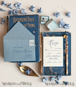 WEDDING INVITATIONS Elegant Invites Classic Cards Acrylic satin wedding invitations, Light blue Wedding invitations online, Luxory Wedding Invitation Suite8