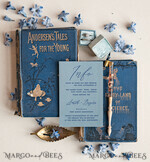 WEDDING INVITATIONS Elegant Invites Classic Cards Acrylic satin wedding invitations, Light blue Wedding invitations online, Luxory Wedding Invitation Suite8