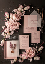HOCHZEITS EINLADUNGEN Elegante Einladungen Klassische Karten Romantische Blush-Pink-Box-Hochzeitseinladung Suite, elegante Heather-Hochzeitseinladungen, luxuriöse Acryl-Plexi-Hochzeitseinladungen, Glamour-Vellum-Hochzeitkarten28