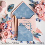 WEDDING INVITATIONS Elegant Invites Classic Cards Luxury Arch Acrylic Wedding Invitations, Velvet Pocket Dusty blue Modern Wedding Cards, blush pink, Plexi Wedding Invitation Suite,  Arch Modern Wedding Invites, Elegant  Velvet Wedding Stationery  Ice blue and pink8