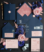 WEDDING INVITATIONS Elegant Invites Classic Cards Velvet Modern Wedding invitations Acrylic, elegant Acrylic wedding cards, Romantic Minimalist Wedding Invites, Luxury Navy wedding Stationary9