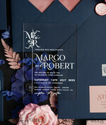 WEDDING INVITATIONS Elegant Invites Classic Cards Velvet Modern Wedding invitations Acrylic, elegant Acrylic wedding cards, Romantic Minimalist Wedding Invites, Luxury Navy wedding Stationary9