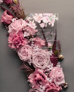 HOCHZEITS EINLADUNGEN Elegante Einladungen Klassische Karten Luxuriöse florale Acryl-Plexi-Hochzeitskarten, romantische Blush-Pink-Hochzeitskarten, Vintage-Hochzeitskarten-Set, elegante und handgemachte Hochzeitskarten.36