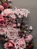 HOCHZEITS EINLADUNGEN Elegante Einladungen Klassische Karten Luxuriöse florale Acryl-Plexi-Hochzeitskarten, romantische Blush-Pink-Hochzeitskarten, Vintage-Hochzeitskarten-Set, elegante und handgemachte Hochzeitskarten.36
