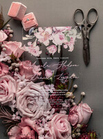 HOCHZEITS EINLADUNGEN Elegante Einladungen Klassische Karten Luxuriöse florale Acryl-Plexi-Hochzeitskarten, romantische Blush-Pink-Hochzeitskarten, Vintage-Hochzeitskarten-Set, elegante und handgemachte Hochzeitskarten.36