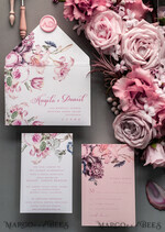 HOCHZEITS EINLADUNGEN Elegante Einladungen Klassische Karten Luxuriöse florale Acryl-Plexi-Hochzeitskarten, romantische Blush-Pink-Hochzeitskarten, Vintage-Hochzeitskarten-Set, elegante und handgemachte Hochzeitskarten.36
