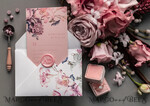 HOCHZEITS EINLADUNGEN Elegante Einladungen Klassische Karten Luxuriöse florale Acryl-Plexi-Hochzeitskarten, romantische Blush-Pink-Hochzeitskarten, Vintage-Hochzeitskarten-Set, elegante und handgemachte Hochzeitskarten.36