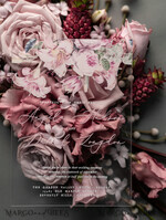 HOCHZEITS EINLADUNGEN Elegante Einladungen Klassische Karten Luxuriöse florale Acryl-Plexi-Hochzeitskarten, romantische Blush-Pink-Hochzeitskarten, Vintage-Hochzeitskarten-Set, elegante und handgemachte Hochzeitskarten.36