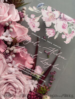 HOCHZEITS EINLADUNGEN Elegante Einladungen Klassische Karten Luxuriöse florale Acryl-Plexi-Hochzeitskarten, romantische Blush-Pink-Hochzeitskarten, Vintage-Hochzeitskarten-Set, elegante und handgemachte Hochzeitskarten.36