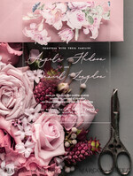 HOCHZEITS EINLADUNGEN Elegante Einladungen Klassische Karten Luxuriöse florale Acryl-Plexi-Hochzeitskarten, romantische Blush-Pink-Hochzeitskarten, Vintage-Hochzeitskarten-Set, elegante und handgemachte Hochzeitskarten.36