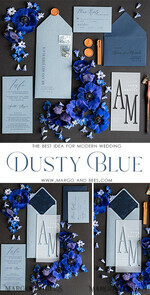 WEDDING INVITATIONS Elegant Invites Classic Cards Acrylic wedding invitations, Navy velvet Wedding invitations online, dusty blue Navy wedding invitations, Romantic Wedding Invitation Suite5