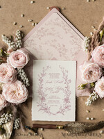 HOCHZEITS EINLADUNGEN Elegante Einladungen Klassische Karten Staubige Rose Hochzeitskarten, Wildblumen Hochzeitskarten, Vintage Blush Pink Einladungset, Florale Hochzeitskarte, Romantische HochzeitsEinladungen6