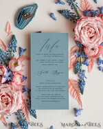 WEDDING INVITATIONS Elegant Invites Classic Cards Acrylic Frozen wedding invitations, Wedding invitation  set online, dusty blue velvet wedding invitations, Romantic Wedding Invitation Suite, Laser Cut Frozen Acrulic wedding invitation Set8