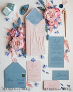 WEDDING INVITATIONS Elegant Invites Classic Cards Acrylic Frozen wedding invitations, Wedding invitation  set online, dusty blue velvet wedding invitations, Romantic Wedding Invitation Suite, Laser Cut Frozen Acrulic wedding invitation Set8