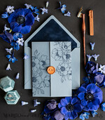 HOCHZEITS EINLADUNGEN Elegante Einladungen Klassische Karten Samtene marineblaue moderne Hochzeitskarten, Acryl gefrorene blaue HochzeitsEinladungen, staubige blaue Plexi Hochzeitskarte Set, luxuriöse pastellblaue Hochzeitskarten.8