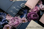 WEDDING INVITATIONS Elegant Invites Classic Cards Luxury Acrylic Plexi Wedding Invitations, Romantic Blush Pink Wedding Invites With Vellum Cover, Elegant Royal Navy Wedding Cards, Bespoke Floral Wedding Invitation Suite30