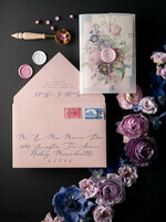 WEDDING INVITATIONS Elegant Invites Classic Cards Luxury Acrylic Plexi Wedding Invitations, Romantic Blush Pink Wedding Invites With Vellum Cover, Elegant Royal Navy Wedding Cards, Bespoke Floral Wedding Invitation Suite30