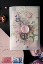 WEDDING INVITATIONS Elegant Invites Classic Cards Luxury Acrylic Plexi Wedding Invitations, Romantic Blush Pink Wedding Invites With Vellum Cover, Elegant Royal Navy Wedding Cards, Bespoke Floral Wedding Invitation Suite30