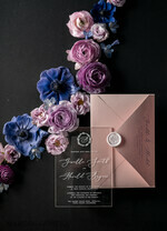 WEDDING INVITATIONS Elegant Invites Classic Cards Luxury Acrylic Plexi Wedding Invitations, Romantic Blush Pink Wedding Invites With Vellum Cover, Elegant Royal Navy Wedding Cards, Bespoke Floral Wedding Invitation Suite30