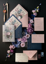 WEDDING INVITATIONS Elegant Invites Classic Cards Luxury Acrylic Plexi Wedding Invitations, Romantic Blush Pink Wedding Invites With Vellum Cover, Elegant Royal Navy Wedding Cards, Bespoke Floral Wedding Invitation Suite30
