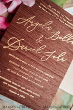 WEDDING INVITATIONS Elegant Invites Classic Cards Elegant Wooden Wedding Invitations, Minimalistic Nude Wedding Invites, Glamour Golden Shine Wedding Cards, Handmade Wedding Stationery15