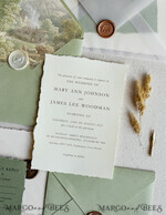 HOCHZEITS EINLADUNGEN Elegante Einladungen Klassische Karten Vintage Salbeigrüne Hochzeitseinladungen, Elegante Grünpflanzen-Hochzeitseinladungen, Handgemachtes Vellum-Hochzeitseinladungset, Minimalistische grüne Hochzeitseinladungen19