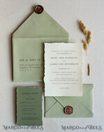 HOCHZEITS EINLADUNGEN Elegante Einladungen Klassische Karten Vintage Salbeigrüne Hochzeitseinladungen, Elegante Grünpflanzen-Hochzeitseinladungen, Handgemachtes Vellum-Hochzeitseinladungset, Minimalistische grüne Hochzeitseinladungen19