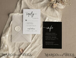 WEDDING INVITATIONS Elegant Invites Classic Cards Black Halloween wedding invitation set, Gloss Black Acrylic Invites, Goth Wedding Stationery, skeleton lovers black plexi wedding invitations set21
