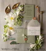 WEDDING INVITATIONS Elegant Invites Classic Cards Luxury Olive Wedding Invitations, Elegant Tuscany Wedding Invites, Romantic Italian Wedding Cards, Destination Wedding Invitation Suite, Bespoke Green Wedding Stationery4