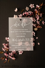 HOCHZEITS EINLADUNGEN Elegante Einladungen Klassische Karten Luxus Gefrorene Acryl Plexi Hochzeits Einladungen, Romantische Blush Pink Hochzeits Einladungen, Elegante Pfingstrose Hochzeitskarten, Minimalistische Hochzeitsstationery21