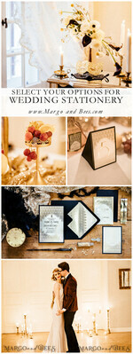 WEDDING INVITATIONS gold / rose gold / silver / glitter Luxury Golden Shine Wedding Invitations, Glamour Gold Foil Wedding Invites, Elegant Royal Navy Wedding Cards, Bespoke Great Gatsby Wedding Invitation Suite17