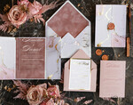 WEDDING INVITATIONS gold / rose gold / silver / glitter Marble Acrylic wedding invitations card, Glamour Blush Pink Velvet Wedding Invitation Suite, Golden Marble Wedding Stationery, Plexi  Luxury Wedding Invites16