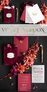 WEDDING INVITATIONS gold / rose gold / silver / glitter Romantic Red Velvet Wedding Invitations, Luxury Gold Foil Wedding Cards, Bespoke Burgundy Pocket Wedding Invites, Glamour Arabic Wedding Invitation Suite14